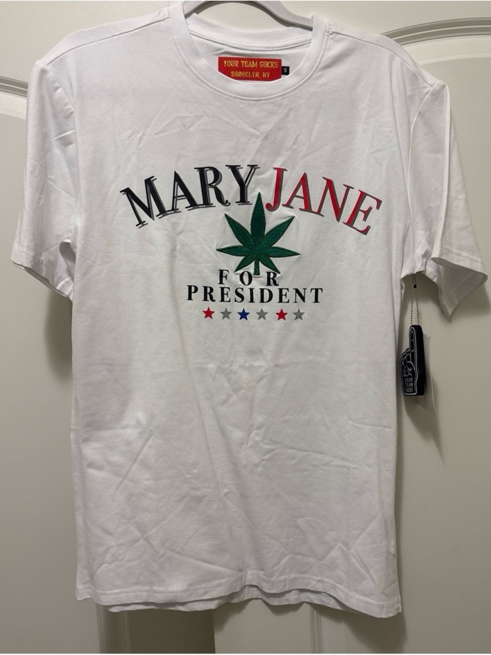 Brand new Mary Jane For President White Graphic Tee size small or medium Unisex